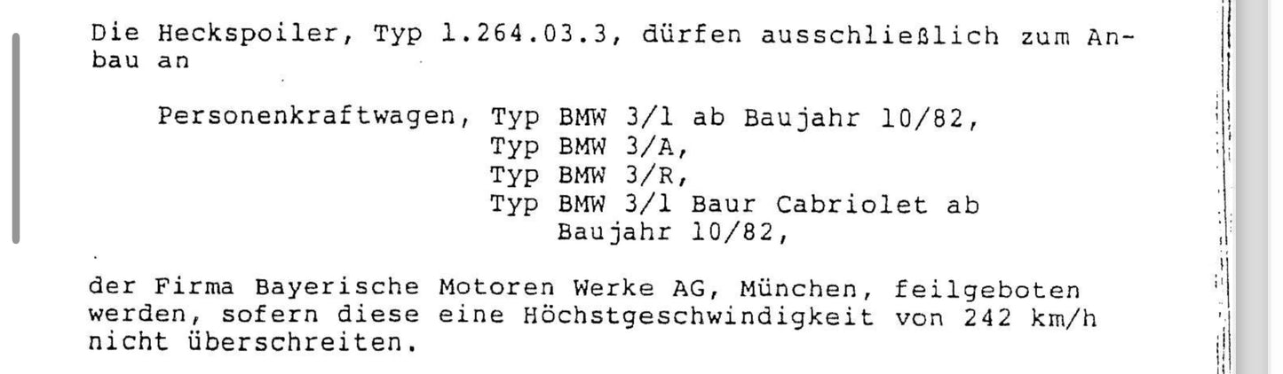 Zender Heckspoiler BMW E30