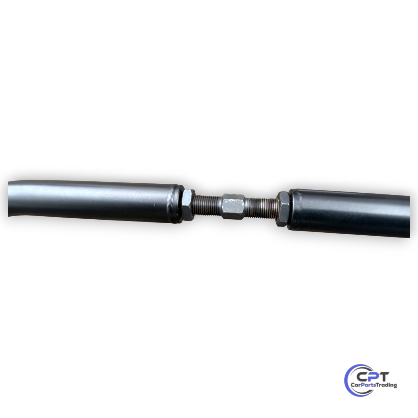 Detailansicht der Längenverstellung der E30 Domstrebe – ermöglicht Feinjustierung für optimale Passform an der Vorderachse