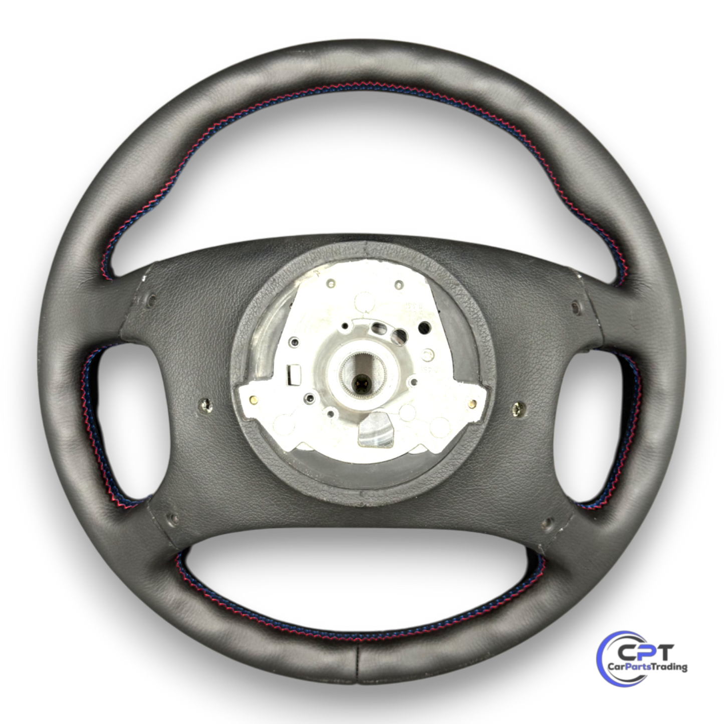 Neu bezogenes BMW M-Technik Airbag-Sportlenkrad mit M-Naht für klassische 5er, 7er und 8er