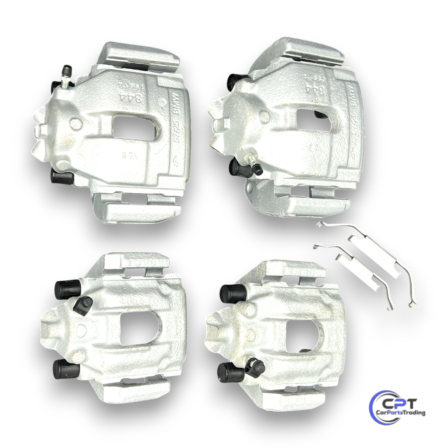 Bremssättel für BMW E46 330i/d inklusive Halteklammern, ideal für eine einfache Montage und Stabile Bremsleistung.