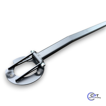 Verstärkungsstrebe für BMW E34 M50 Motor – einfache Montage zwischen den Federbeindomen, ideal für sportliches Fahrverhalten