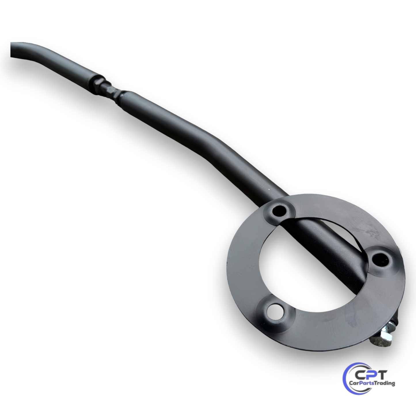 Detailansicht der verstellbaren Domstrebe – Längenverstellung zur exakten Anpassung im Motorraum des BMW E36 M40