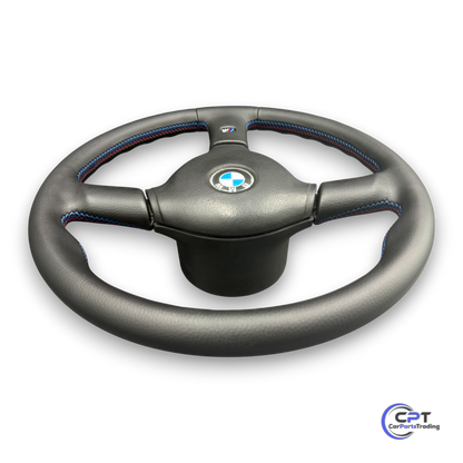 Detailansicht M Technik 2 Lenkrad – originalgetreu neu bezogen für E30, E28, E32, E34, E24

