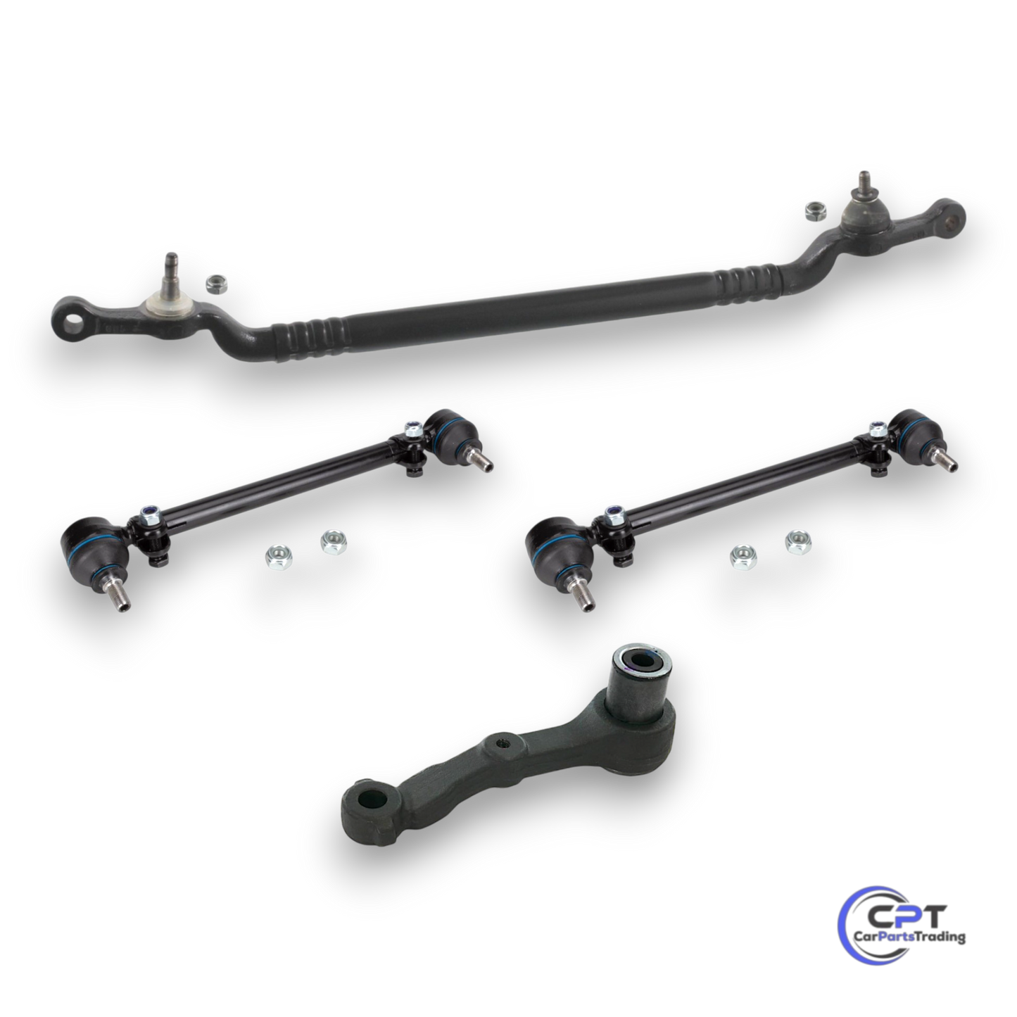Spurstangen Set bestehend aus der mittleren, äußeren Spurstangen und einem Lenkhebel für alle BMW E32 Modelle