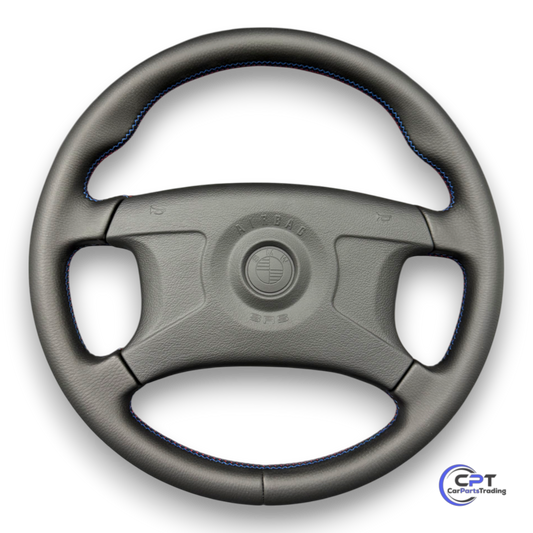 Neu bezogenes BMW M-Technik Airbag-Sportlenkrad 2 mit M-Naht für E36, E34, E31, E32
