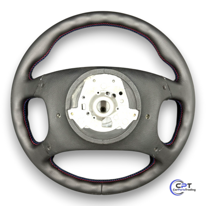 Neu bezogenes BMW M-Technik Airbag-Sportlenkrad mit M-Naht für klassische 5er, 7er und 8er
