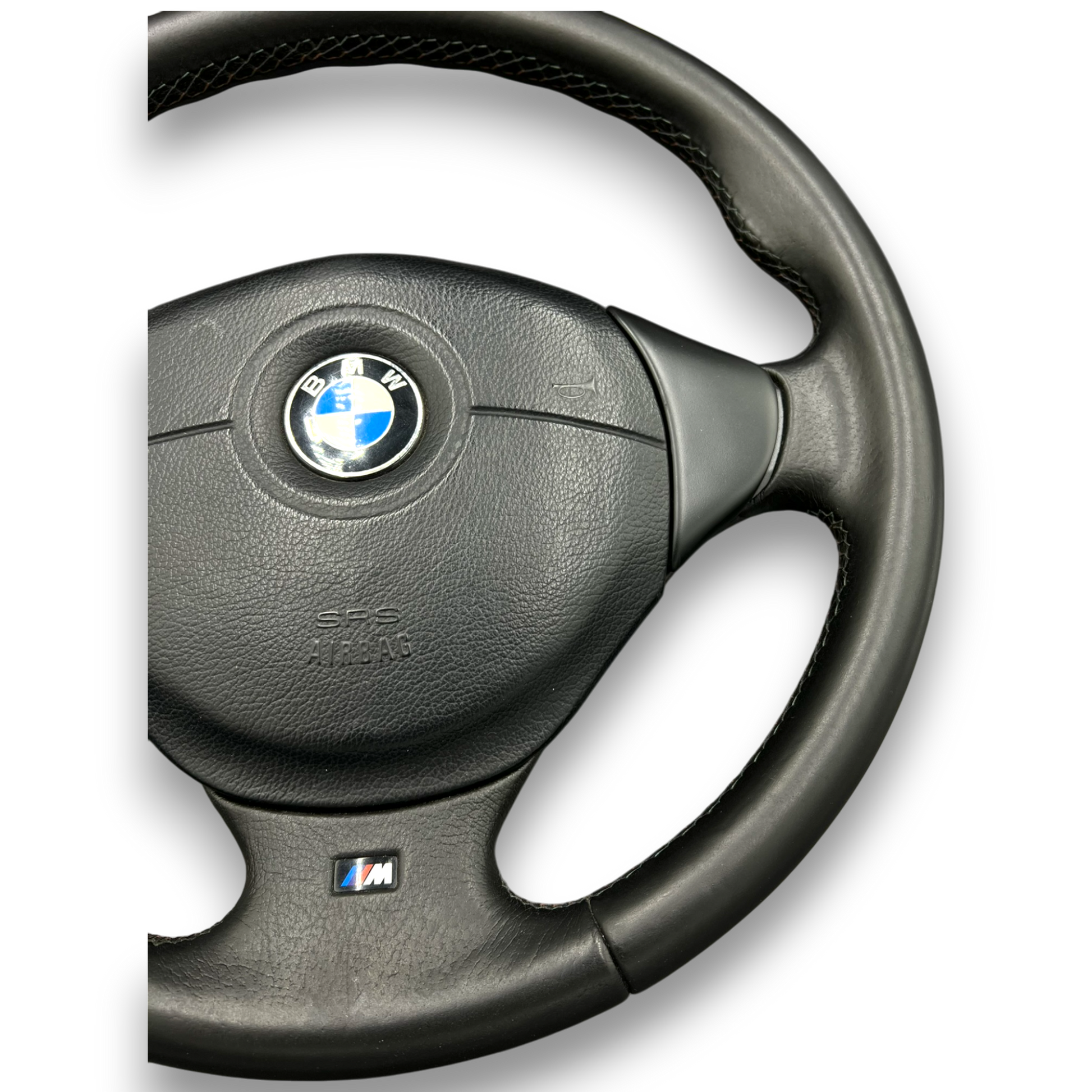 BMW E38 und E39 Facelift M Technik Lenkrad in der näheren Ansicht von rechts